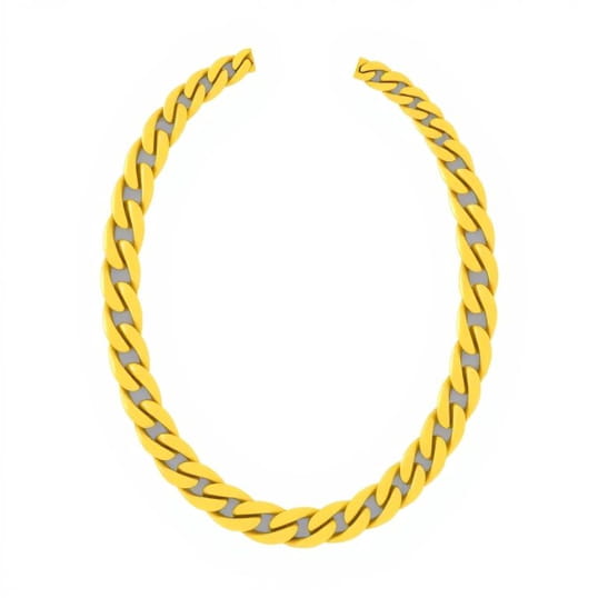 Gold Curb Chain Necklace