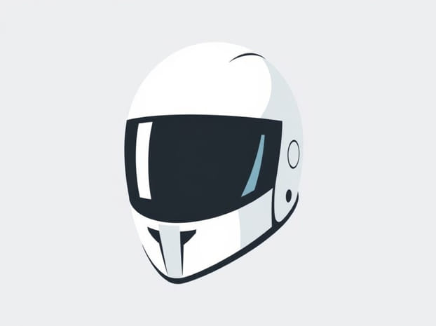 Helmet With Black Visor