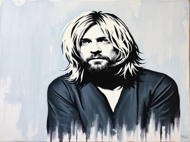Kurt Cobain Paintings Varnished