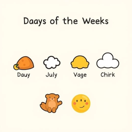 Days Of The Week Worksheet For Kindergarten