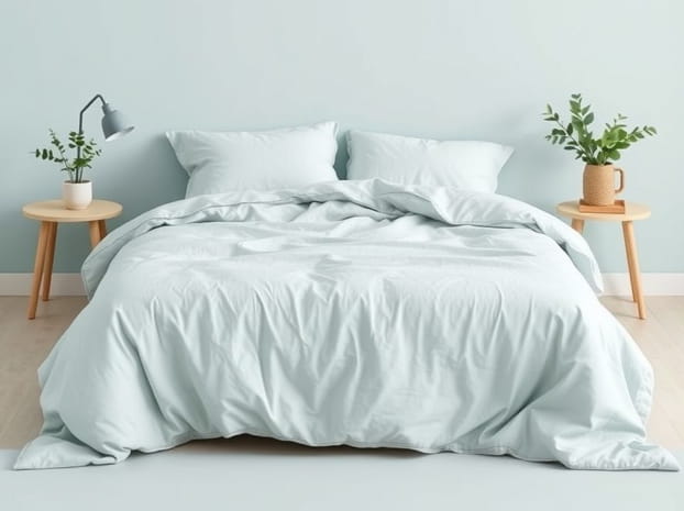 Duck Egg Blue Bedspread
