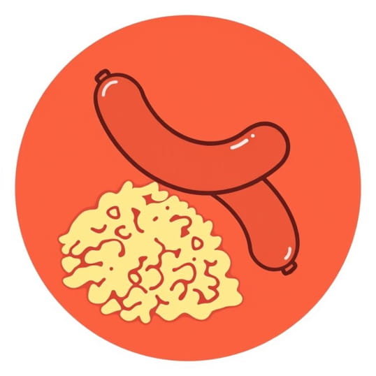 German Knockwurst And Sauerkraut