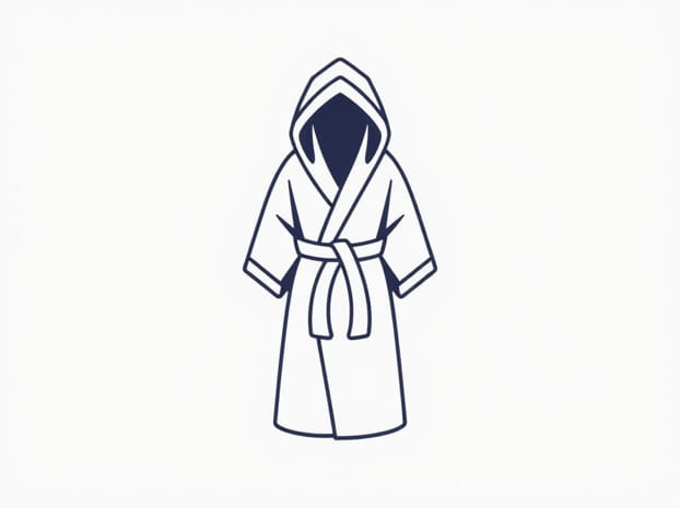 Hooded Toweling Dressing Gown