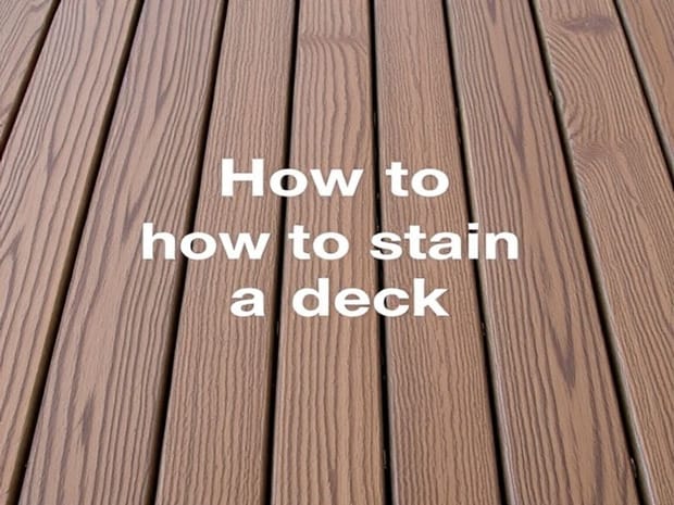 How To Stain A Deck