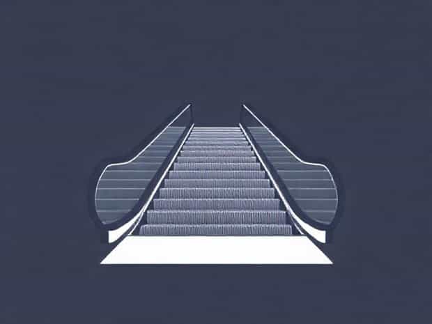 A Picture Of An Escalator