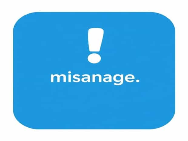 A Sentence With Mismanage