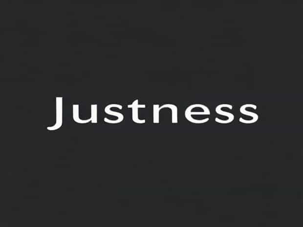 A Sentence With The Word Justness