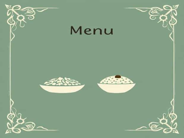 Ceylonese Sri Lankan Cuisines Menu