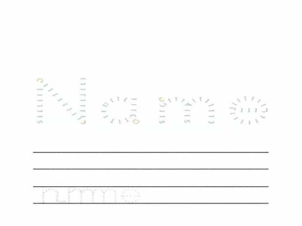 Free Name Tracing Worksheets For Preschool