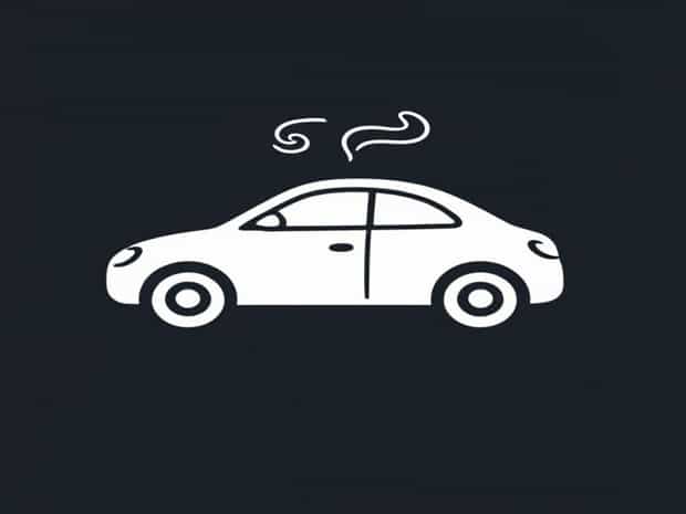 Car With Squiggly Lines Button