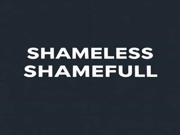 What Is The Difference Between Shameless And Shameful
