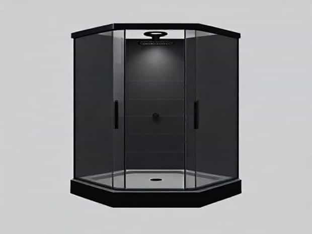 Black Pentagonal Shower Enclosure