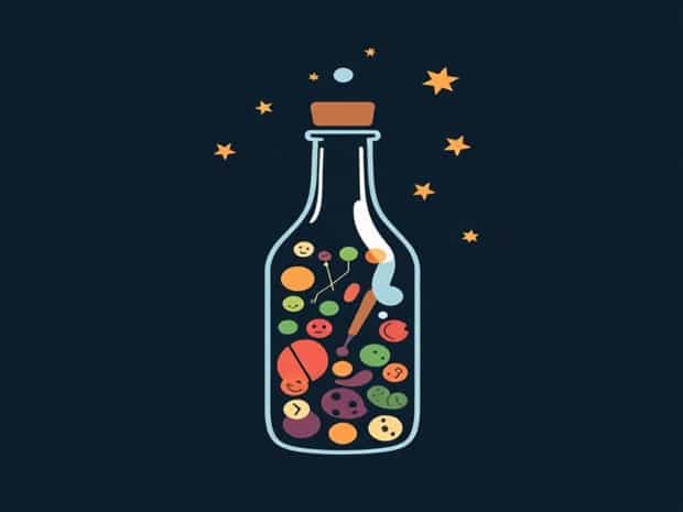 Bottle Of Hodgepodge Magical Mixture