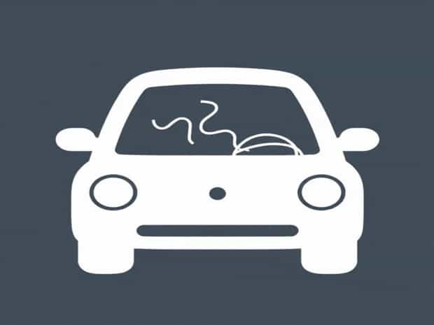 Car With Squiggly Lines On Dash