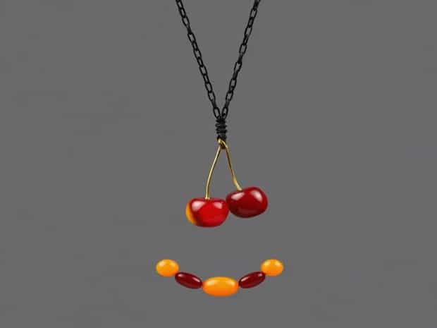 Cherry Amber Bakelite Necklace