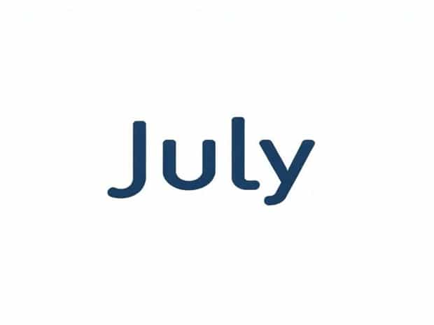 Month Of July Number