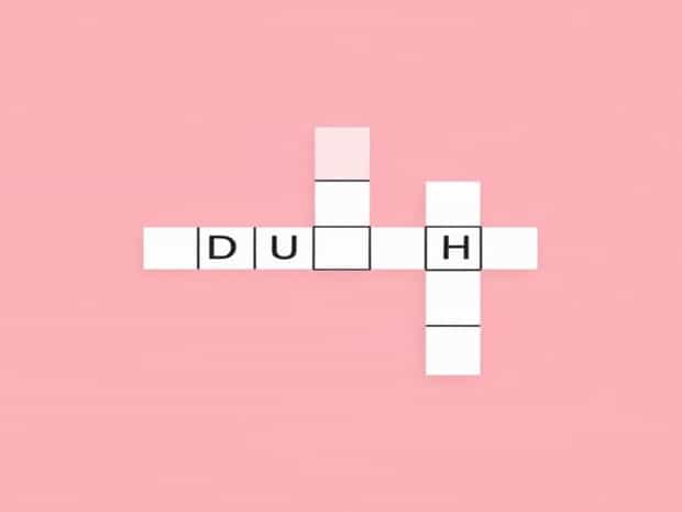 Terse Well Duh Crossword Clue