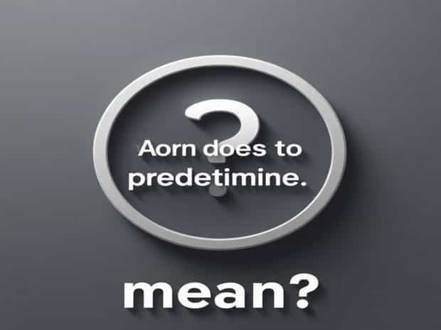 What Does The Word Predetermine Mean?