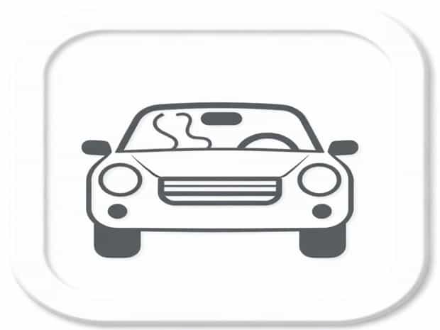 Box With Squiggly Lines In Car