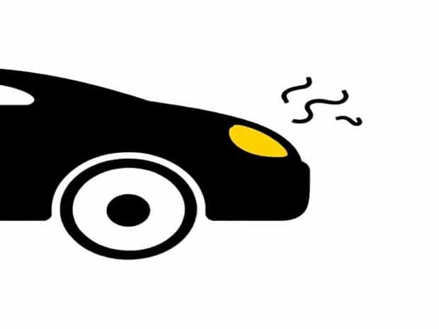 Car With Squiggly Lines And Check Engine Light