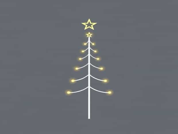 Flagpole Xmas Tree Lights