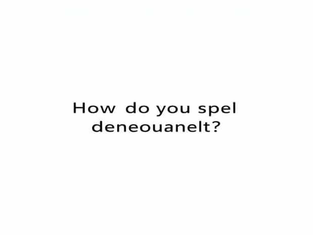 How Do You Spell Denouement
