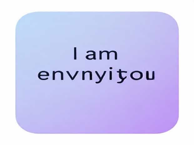 I Am Envying You