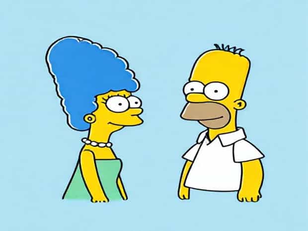 Young Homer And Marge