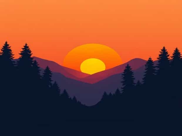 Bob Ross Sunset Aglow