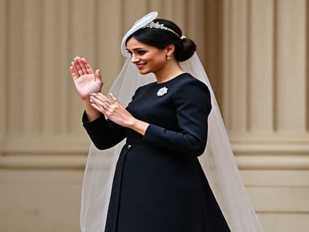Meghan Curtsy To Queen At Wedding