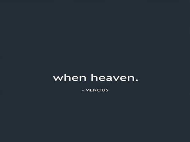 Mencius Quote When Heaven