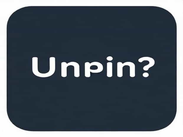 What Does Unpin Mean