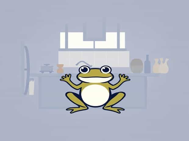A Frog Hopped Into The Kitchen