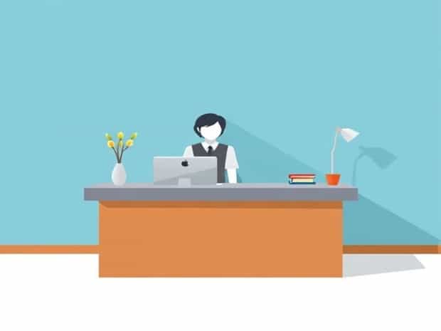 A Front Desk Receptionist