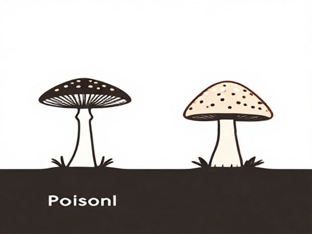 Difference Between Poisonous And Nonpoisonous Mushrooms