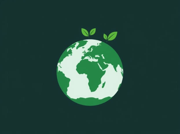 Green Earth And Polluted Earth