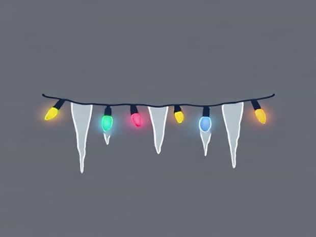 Icicle Christmas Lights Multicolored
