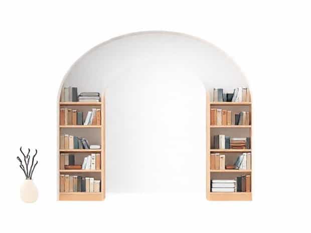 Juliet Narrow Arch Bookcase
