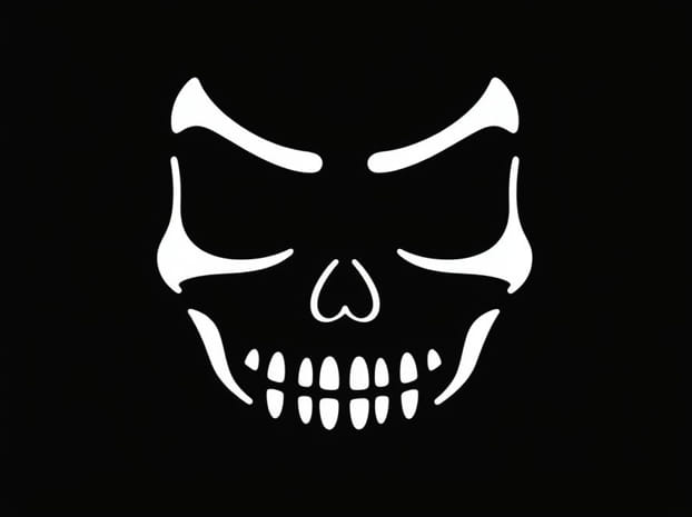 Easy Skeleton Face Paint
