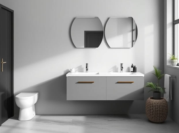 Grey Cloakroom Vanity Unit