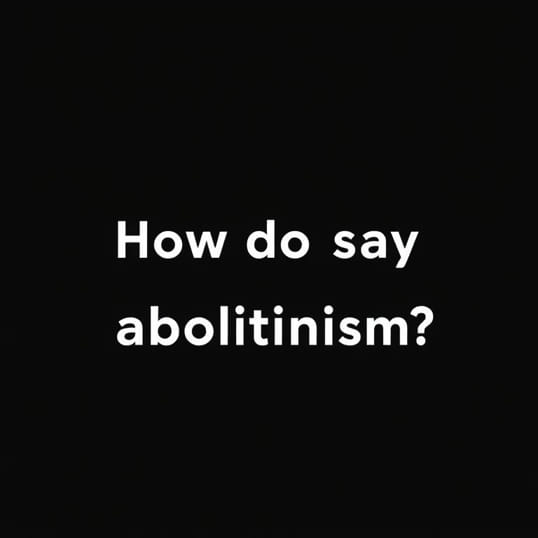 How Do You Say Abolitionism