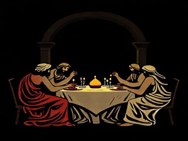 Dinner Of Dionysus Painting