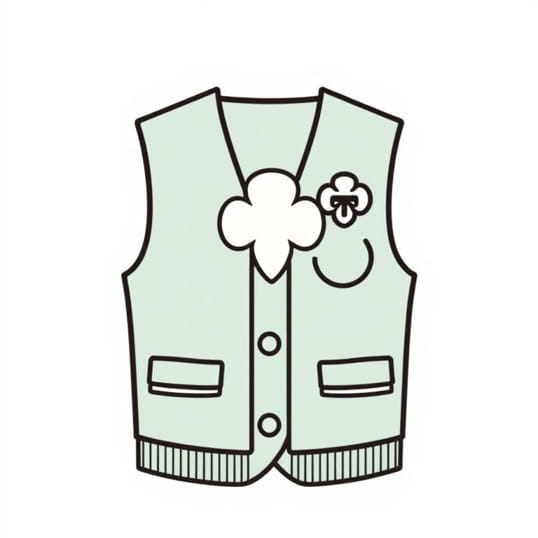 Girl Scout Cadette Vest Badge Placement