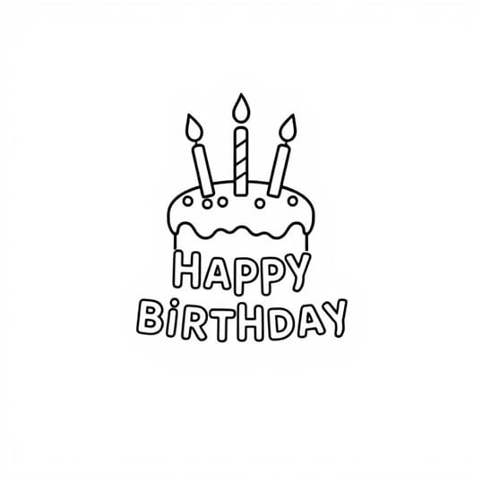 Happy Birthday Coloring Pages