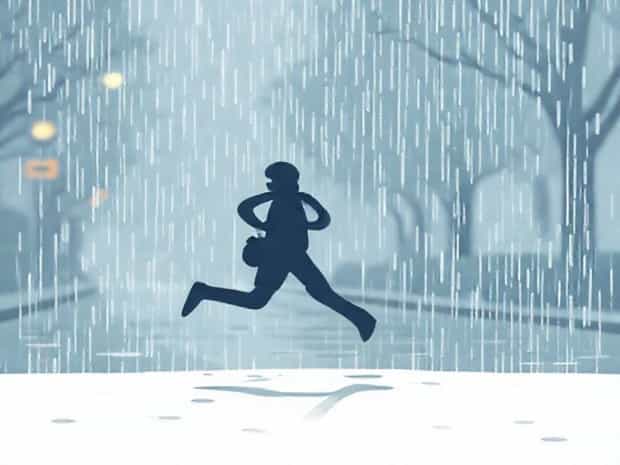 He Jogged In The Rain