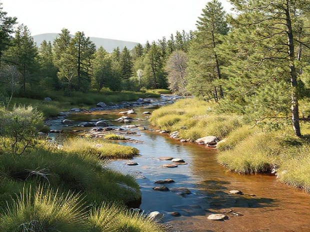 In A Riparian Zone