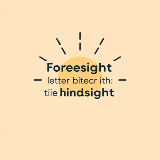 Foresight Is Better Than Hindsight