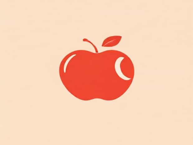 Fiber In Peeled Apple