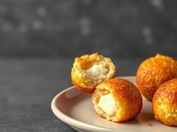 Fried Risotto Balls Stuffed With Cheese