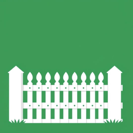 Garden White Picket Fence